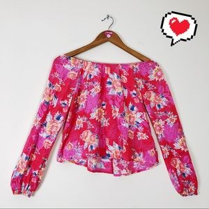 Billabong Off The Shoulder Floral Top Size S C120